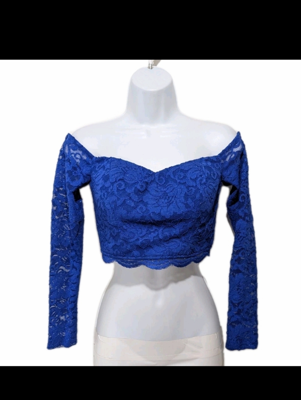 Sequin Hearts Off Shoulder Lace Crop Milk Maiden Top 3 City Whimsical Croquette